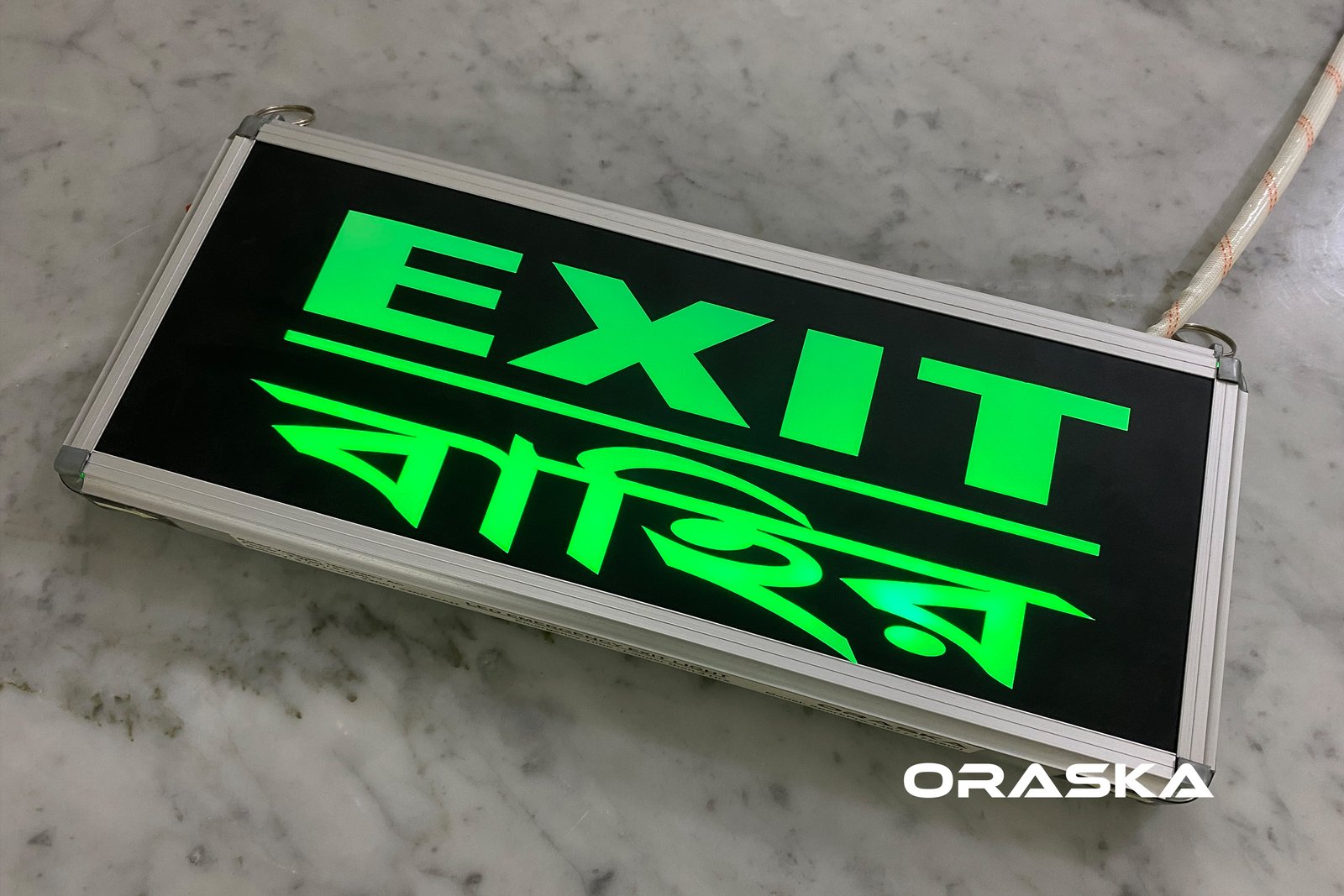 ORASKA 2Watt SparkPro1467 Exit Bahir Sign Light 2Hrs Backup