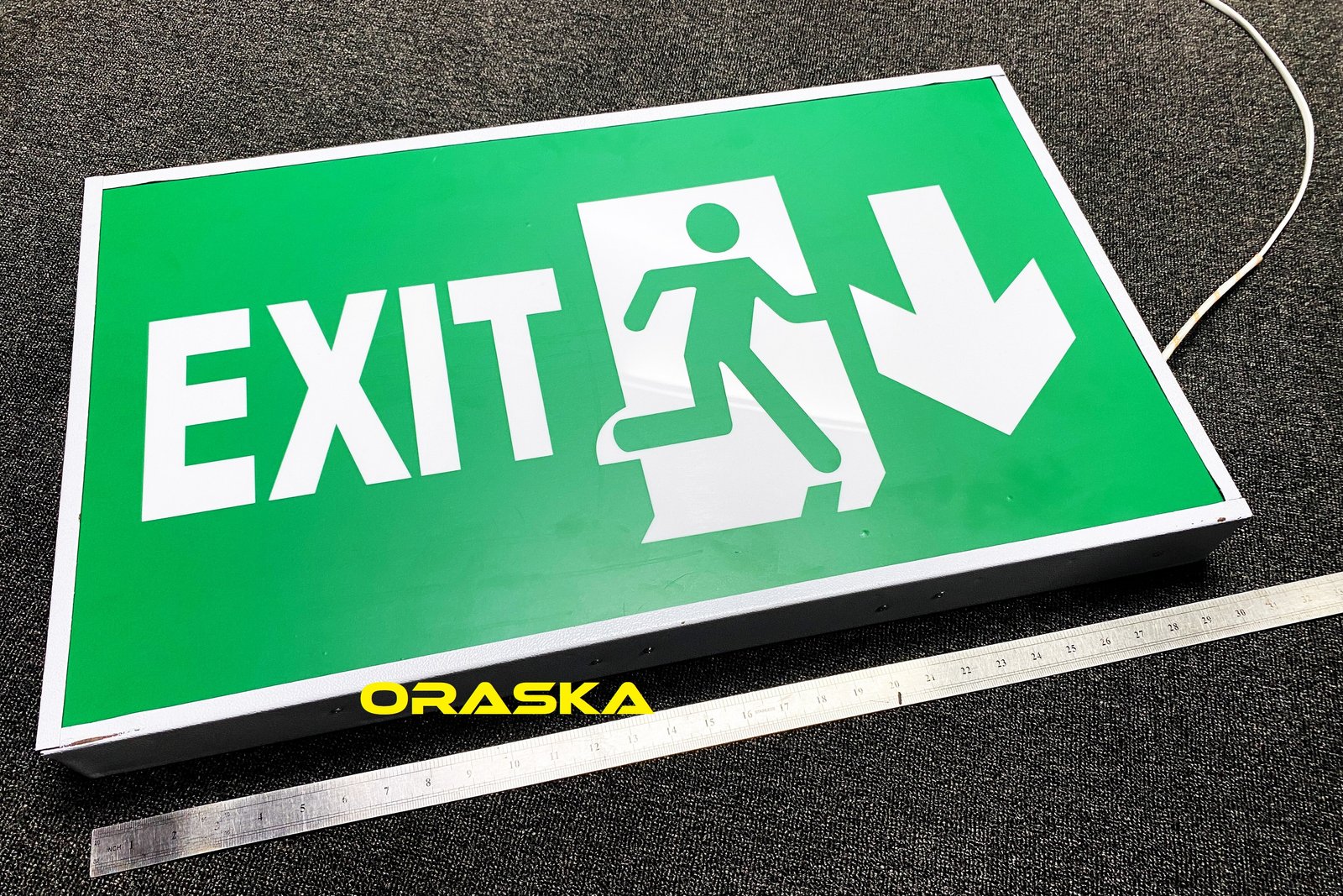 ORASKA Emergency Exit Light Down Arrow 3 hrs Backup AC-DC Best quality Bangladesh