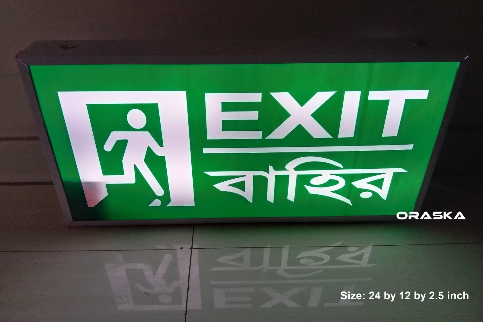 Emergency Exit Sign Light Box 2 years warranty